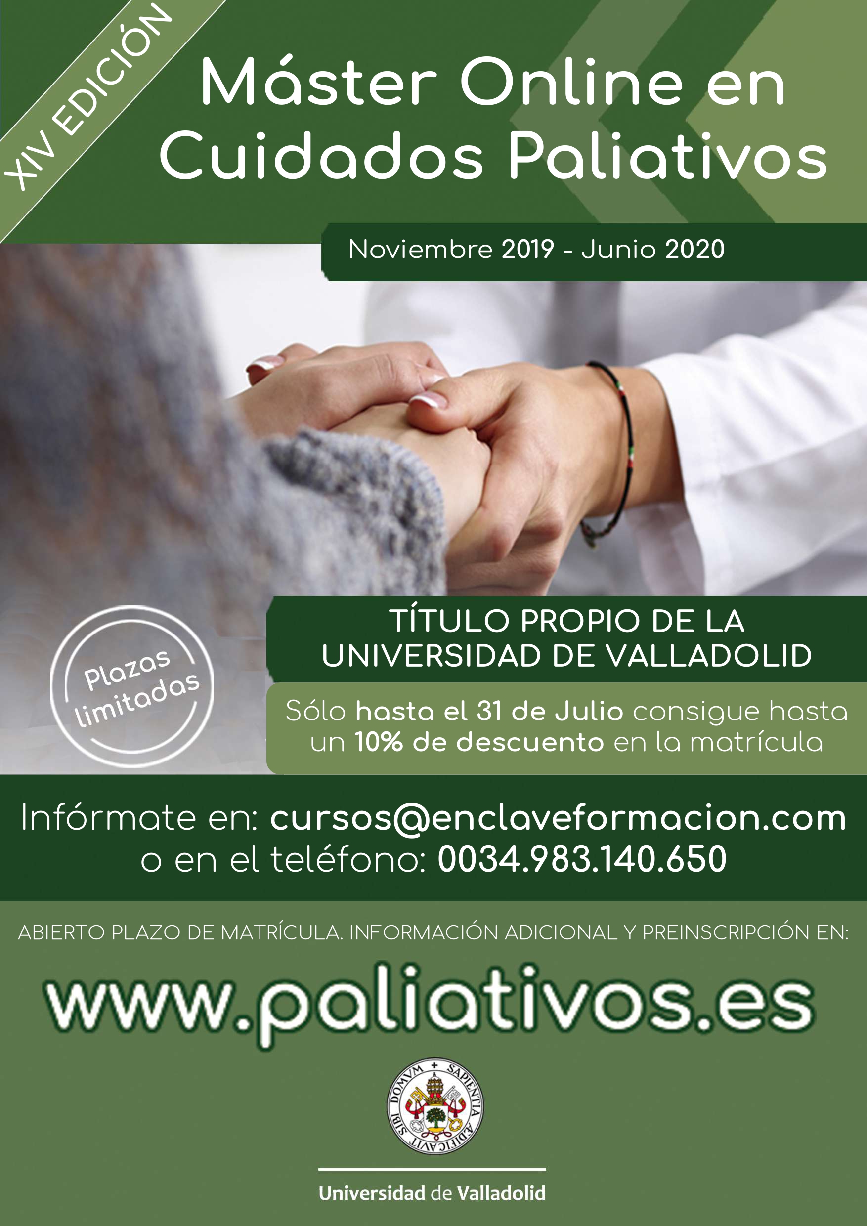  Máster online en cuidados paliativos