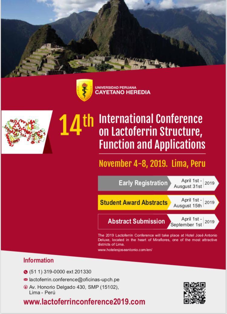 14 th International conference on lactoferrin structure, function and applications