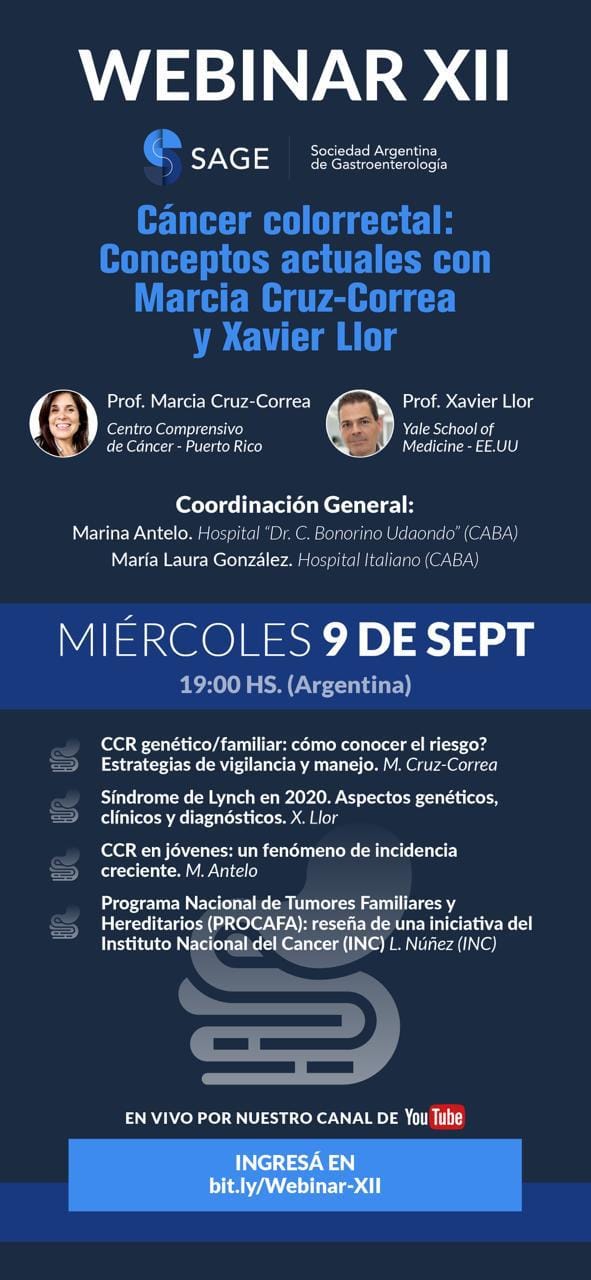 XII Webinar cáncer colorrectal