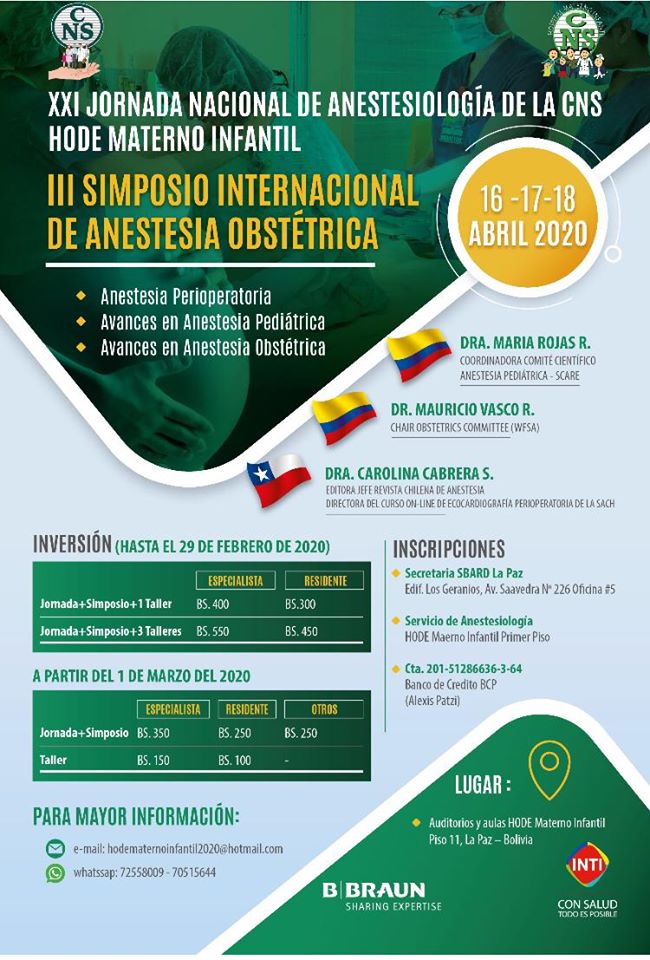 III Simposio internacional de anestesia obstétrica