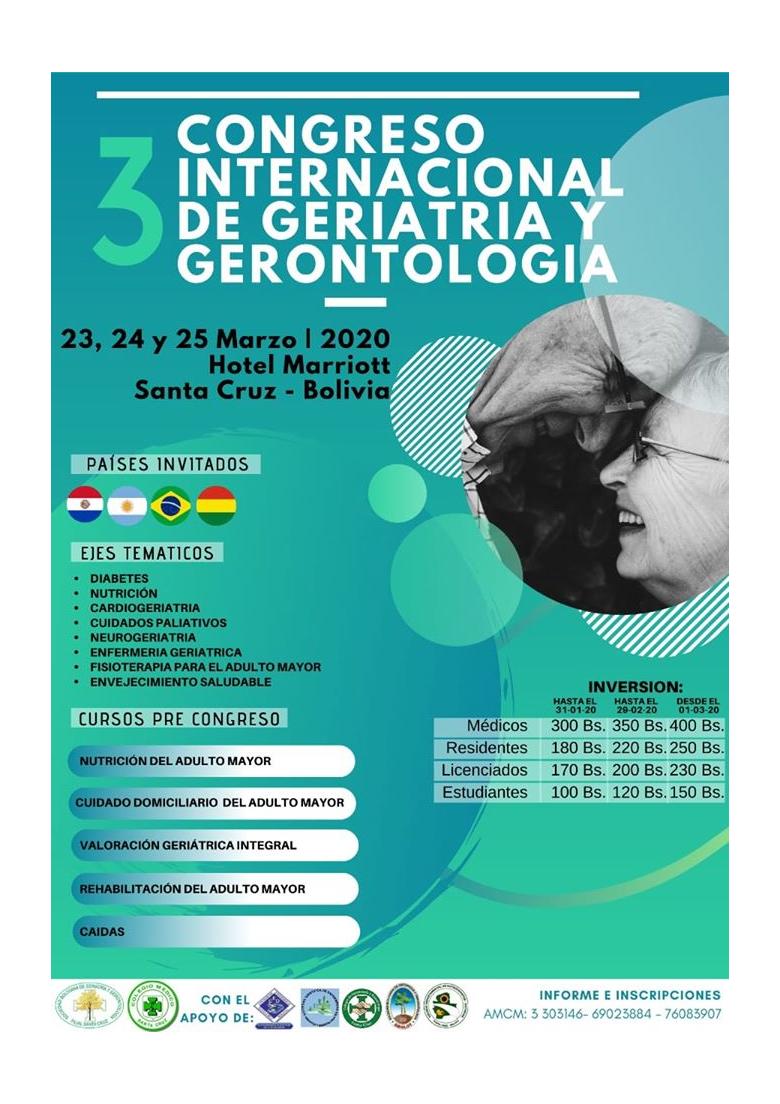 3er Congreso internacional de geriatría y gerontología
