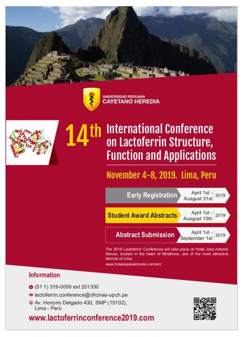 14 th International conference on lactoferrin structure, function and applications