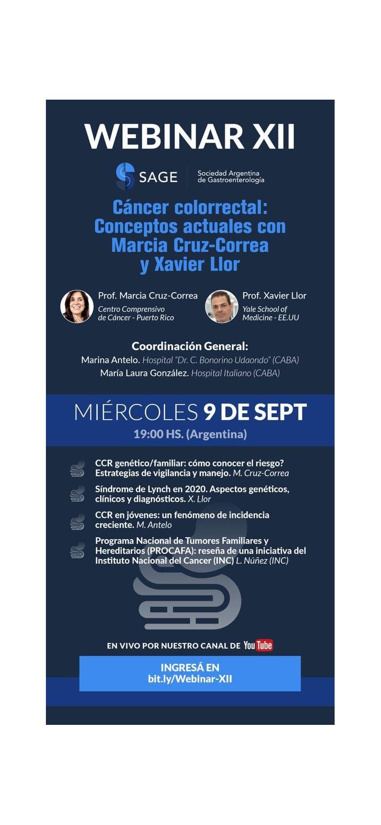 XII Webinar cáncer colorrectal